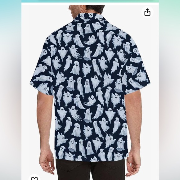 NWOT YOIMIRA man’s Halloween pattern short sleeve  shirt. 3XL - Picture 3 of 8